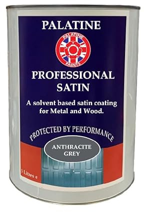 Palatine Professional Black Satin Paint Oil Based Internal External 2.5lt