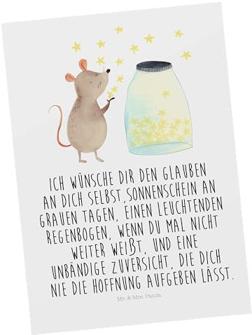 Mr. & Mrs. Panda Postkarte Maus Sterne - Geschenk, Gute Laune, lustige Sprüche, Geburtstag, Einladung Geburtstag, Ansichtskarte, Schwangerschaft,