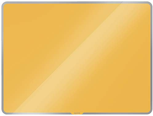 Leitz Tableau Blanc Magnétique en Verre, 800 x 600, Cosy, Jaune, 70430019