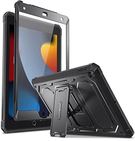 FINTIE Antiurto Cover per iPad 10.2 Pollici 8a Generazione 2020 / 7a Generazione 2019 - [Doppio Strato] Robusto Unibody Hybrid Protettivo Kickstand Custodia con Proteggi Schermo Incorporat, Nero