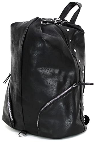 Zaino zainetto donna grande con cerniera in ecopelle Borsa a spalla da viaggio casual tempo libero lavoro scuola viaggio impermeabile idea regalo