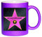 Glitzertasse (purple) Walk of Fame (Wunschname) - Kaffeetasse, bedruckte Tasse mit Sprüchen oder Bildern, Bürotasse,