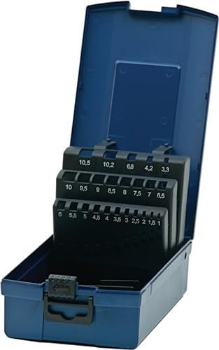 Leerkassette für Spiralbohrer PROFI f.DIN338 24St. 1-10,5mm steigend um 0,5mm