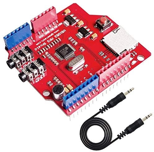 Youmile VS1053 VS1053B TF Karte Stereo Audio MP3 Player Record Decode Development Board Modul für Arduino mit 3.5 mm Audio Buchsenkabel