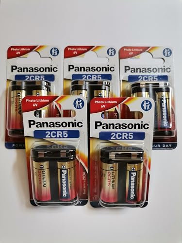 Corp. Panasonic Pile au Lithium 2CR5 6 V - Blister 1 x5 - Paquet de 5 Blister