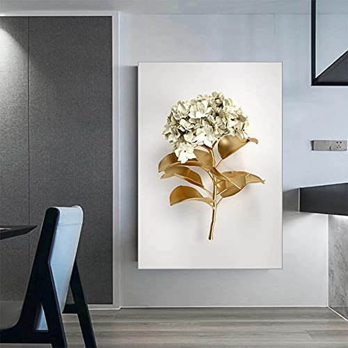 CloudShang Nordico Astratto Dorato Fiore Marmo Geometrico Poster Lusso Parete Arte Stampe Quadro Moderni Soggiorno Stanza Decorazioni Cuadros I10146