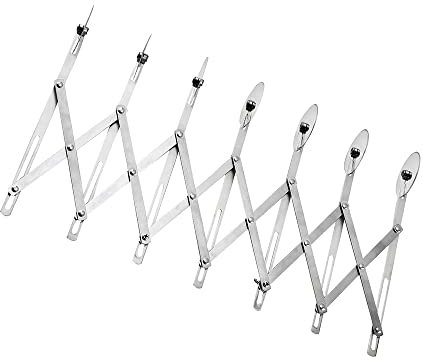 Kavolet Cortador de Pizza, 7 Ruedas 430 de Acero Inoxidable multifunción Cortador de Pizza Rueda, Multi-Rueda Multi-Redondo de Pizza Cortador de pastelería Pastel de Hornear Cortador