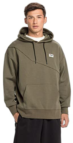 FILA Herren THIERS Oversized Hoody Kapuzenpullover, Burnt Olive, M