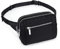 UTO Gürteltasche für Damen Herren Gürteltasche Wasserdicht Nylon Gürteltasche Mode Leichte Brusttaschen mit 3 Reißverschlusstaschen Schwarz