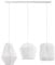 Paco Home Pendelleuchte Esstisch Korb Boho Hängelampe Esszimmer Lampe E27 Pendellampe Rattan Papier, Farbe:Weiß (Ø28 + Ø30 + Ø33cm), Leuchtenart___Farbe:Pendelleuchte - Weiß