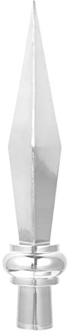 DOITOOL Flage Pole END Cap Topper Finial Silber Metall Flagmpole Finial Ersatzflagge Kopfspeer- Top- Ornament für Innen- Oder Parade- Fahnenmast