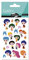 Maildor CY157C - Packung mit 1 Bogen Cooky Stickers, 7,5x12cm, ideal für DIY-Projekte, 1 Pack, Manga