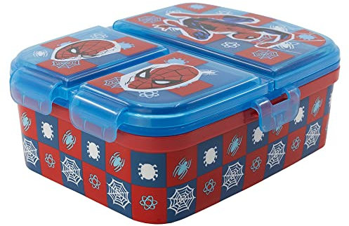 Fiambrera infantil múltiple xl con 4 compartimentos de Spider-man