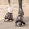 SUNRIDE Hufglocken (2er Set) - für Pferde - aus Leder und Neopren - zum Schutz vor Ballentritten (S (Shetty & Pony), braun)