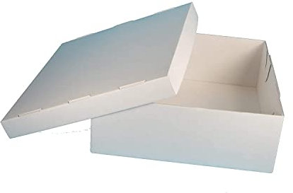 Pro DP 40 Tortenkartons Kuchenkartons Transportkartons für Bäckerei 32x32x12cm zweiteilig mit Deckel weiß Wellkarton extrastark - Inkl. VerpackG in D