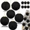 Jenaai 18 Stück Bauernhaus-Kugel-Ornamente Weihnachten Distressed Glaskugel 6,1 cm Vintage Stil Weihnachtskugeln Retro Weihnachten Ornamente Glas Ornamente für Weihnachtsbaum (Schwarz)