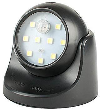 XUPHINX PIR Motion Sensor Night Light, 9LED Battery Operated, 360° Auto On/Off, 3 Modes, Wireless Security Light Lamp, for Home, Indoor,Outdoor, Driveway, Garden, Pathway (Black)