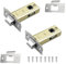 Lot de 2 loquets à mortaiser pour porte intérieure - 45 mm - Pour poignées de porte à levier à ressort - Loquet tubulaire compatible avec diverses poignées de serrure de porte