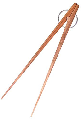 Pince à toast en bois - Longue pince de cuisine en bois - Accessoires pour toast, thé, pain, cornichons - Cuisson des aliments - Retourner la viande, saisir le toast