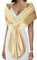 Atigy Damen Satin Stola Festlich Elegante Hochzeit Schals Stola für Abendkleider Brautkleider (M, Champagner)