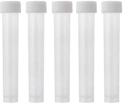 Tubos de congelación graduados de 10 ml con tapón de rosca, 5 unidades, transparente