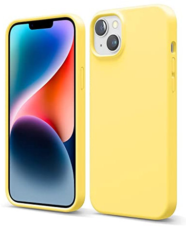 Verco Handyhülle für Apple iPhone 15 Hülle, Case Silikon Gel [weiches Innenfutter] Schutzhülle für iPhone 15 Case stoßfest, Gelb