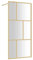 vidaXL Duschwand, Duschrückwand für Begehbare Dusche, Duschabtrennung aus Sicherheitsglas, Duschtrennwand Duschkabine, ESG Klarglas Golden