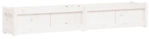 vidaXL Fioriera da Giardino Bianca 180x31x31 cm Legno Massello di Pino