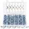 175 Stk Flügelmuttern Sortiments Set, Schmetterling Flügelmuttern, Standard SAE Stahl Schmetterlingsmutter Kit für elektronische Geräte Flügelschrauben, 3/8-16 5/15-18 1/4-20#10-24#8-32#6-32