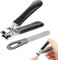 2pcs Nail Clippers, Nail Cutter with Nail File, Ultra Sharp Curved Splash Nail Clippers with Catcher for Toe Nail Clippers for Thick Nails for Adults Men Women Seniors