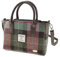 Glen Appin Harris Tweed Tote Handtasche - LB1228 Brora mit abnehmbarem Schulterriegel, Col 137 Green & Pink Tartan, m
