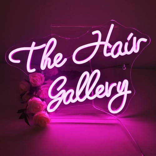 NYXEN Hair Gallery Neon Schild, Dimmbares 42cmx28cm LED Schild,Leuchtschilder an der Wand,Light Signs für die Dekoration von Ladenschildern,Küche, Esszimmer, Hausbar,Wandkunst,Geschenke