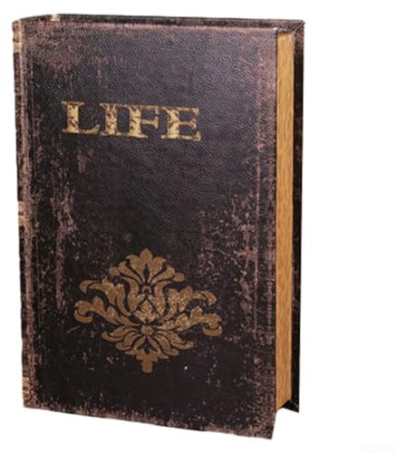 UTTASU Almacenamiento práctico y discreto libros decorativos vintage para objetos pequeños (grande)