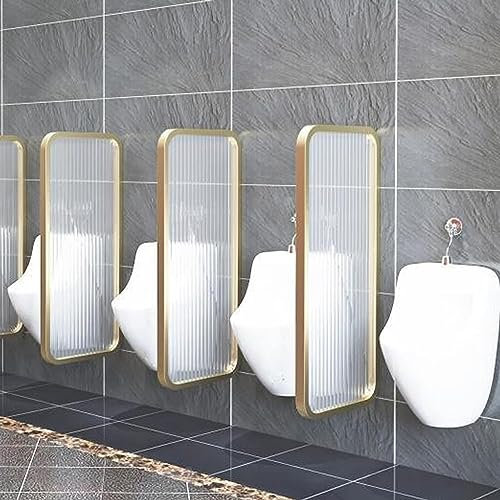 Urinal-Trennwand, Toilettentrennwand, 3-teilig, wandmontierter Sichtschutz für Männerurinale, Urinal-Trennwand, Toilettentrennwand, Schutztrennwand, Raumteiler, Matel-Rahmen und Mi