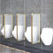 Urinal-Trennwand, Toilettentrennwand, 3-teilig, wandmontierter Sichtschutz für Männerurinale, Urinal-Trennwand, Toilettentrennwand, Schutztrennwand, Raumteiler, Matel-Rahmen und Mi