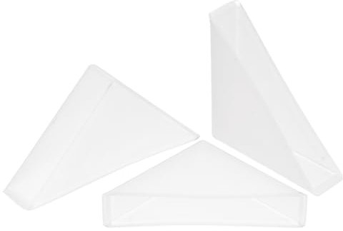 QUARKZMAN Eckenschutz Kantenschutz 12x66mm Dreiecksform Glas-Eckschützer Kissen 8 Stück Kunststoffeckschützer für Eckschutz von Glas, Spiegel, Fliesen, Weiß