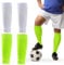 Football Sock Sleeves for Men - 2 Pairs of Sock Sleeve Football for Adults, Pre Cut Football Socks, Footless Football Socks, Fit Perfectly Over Shin Pads (Green & White)