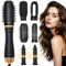 FTJKGH Airstyler 6 In 1 Set Multifunktionaler Hairstyler Ionen Föhn, 1000W Professioneller Warmluftbürste Lockenstab Automatisch Zum Styling, Volumisieren, Locken und Glätten Haarstyler (Schwarz)