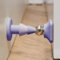 Fermaporta a pavimento, autoadesivo, anti-collisione, in silicone, protezione da parete, fermaporta e aspirazione del pavimento, per diversi tipi di porte, forte porta magnetica della casa (viola)