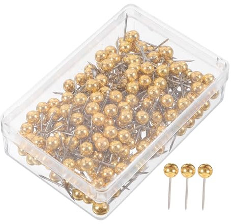 Cabilock 200 Stk Banner-pin Kleine Reißzwecken Nähnadeln Zum Basteln Kleine Kartennadeln Druckstifte Aus Messing Mini-map-tacks Stecknadel Reisekarte Anstecknadeln Eisen Golden