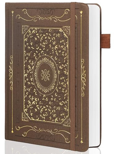 TIEFOSSI Bullet Dotted Notebook, 160 g/m² dickes Papier, Hardcover Dot Grid Journals für Frauen und Männer, 192 Seiten, für Reisen, Schule und Büro