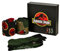 Elbenwald Jurassic Park Socken 3er Set für Herren Damen Unisex aus Baumwolle - Geschenkbox - Schwarz - 35-41