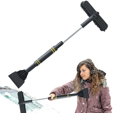 Pala de nieve para coche, Raspador de hielo para coche Raspador de hielo de | Cepillo multifunción para quitar la nieve del parabrisas, pala para quitar la nieve para puertas de