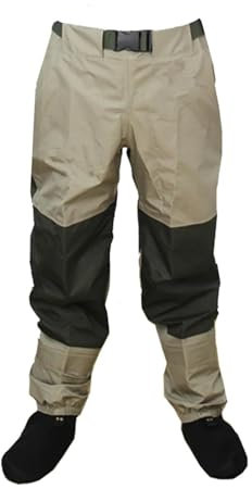 CYMMIYT Waders Trampolieri da Pesca a Mosca Impermeabili e Traspiranti a 3 Strati, Pantaloni da trampoliere da Caccia durevoli, Pantaloni Alti da Calza per Uomini e Donne(XL)