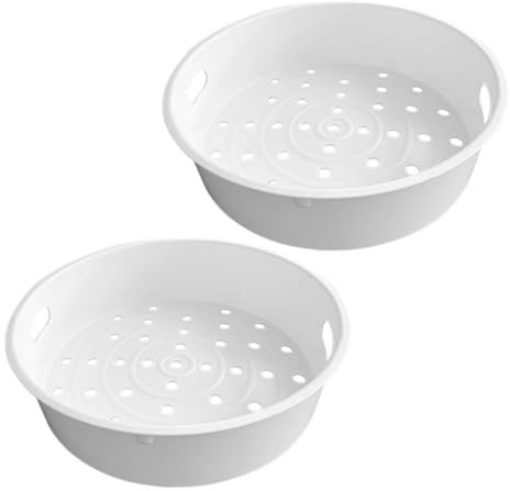 Alipis 2pcs Rice Cooker Steamer Electric Hot Pot Steaming Rack Steaming Basket Tiger Rice Cooker Rice Cooker Small Pan Steamer Basket Microwave Rice Cooker Steamer for Hotel White Plastic