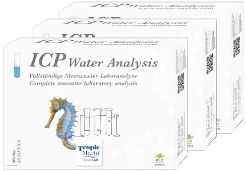 Tropic Marin ICP Water Analysis, 3er Set, Professionelle ICP-Meerwasser-Laboranalyse
