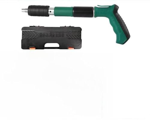 Manuelle Nagelpistole - mit 200 Runden Nägeln Bolzenschussgerät für Stahl & Beton, 5 Gänge Einstellbares Tragbar und Geräuscharm, mit Haken zur Aufhängung und Schutzset (Handschuhe, Schutzbrille)