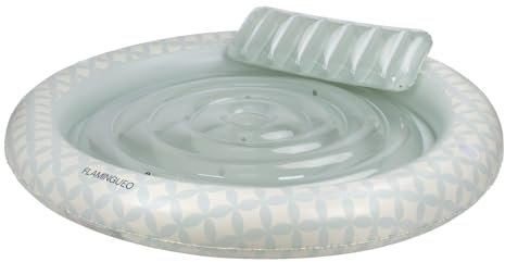 Flamingueo Luftmatratze Pool - Wassermatratze, Schwimmmatratze, Luftmatratze Strand, Wasserhängematte, Pool Zubehör Spaß, Tanning Pool (204 x 204 x 52 cm)