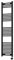 Companyblue 300mm Wide Black Electric Heated Towel Rail Radiator Flat Ladder for Stylish Bathroom (1600mm High)