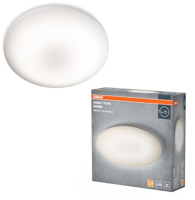 Osram Orbis Pure LED-Deckenleuchte Wandleuchte 300mm 15.5W, Anbauleuchte in Weiß mit Aluminiumgehäuse, IP20-Schutz, für dekorative Wohnbeleuchtung